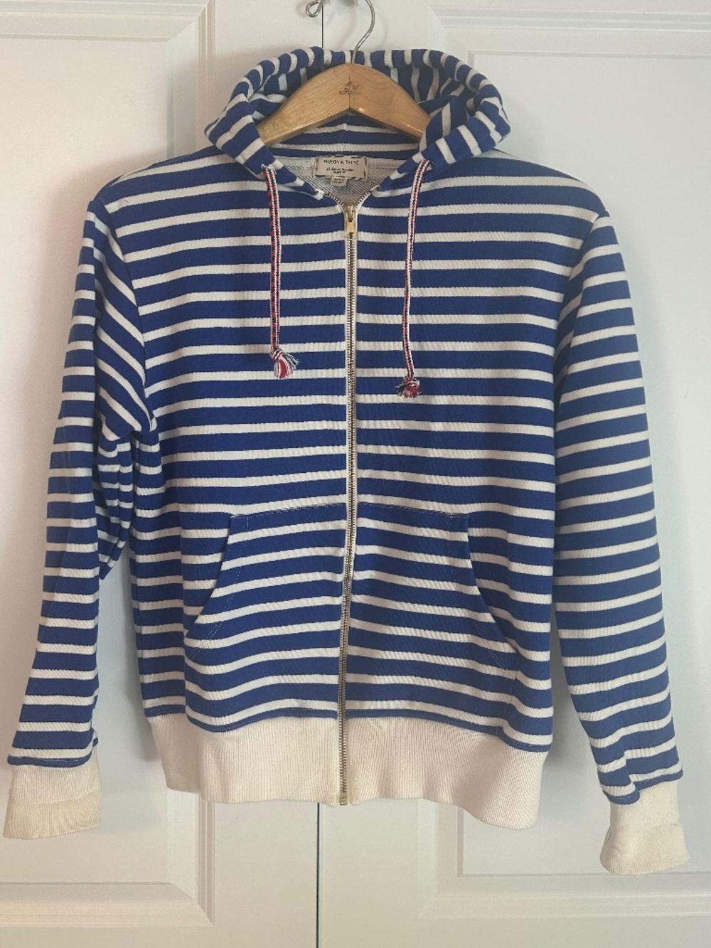 Maison Kitsune border full zip hoodie